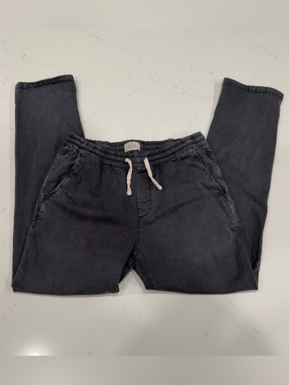 Marine Layer Men's Charcoal Saturday Beach Pants - Medium